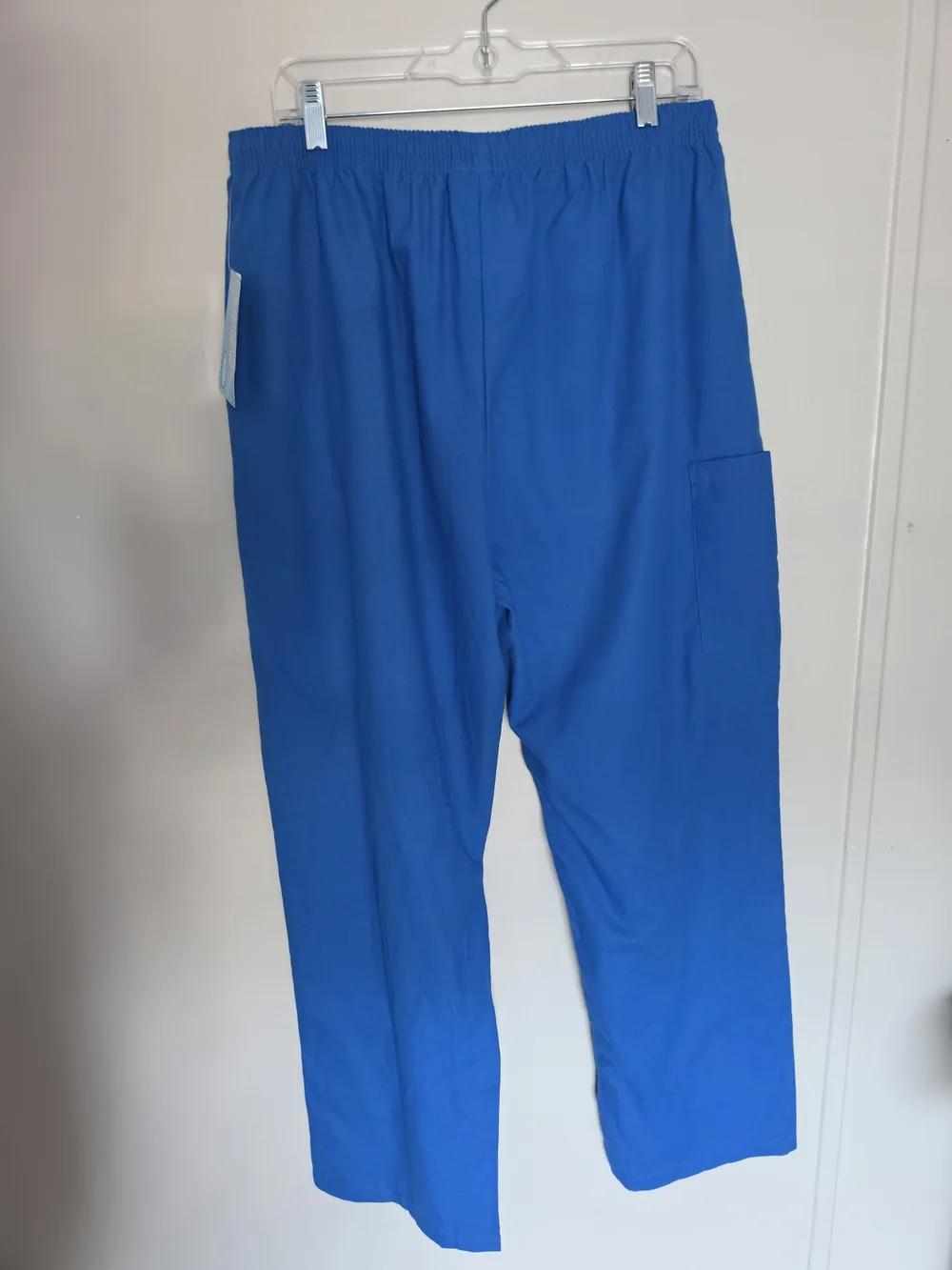 NWT The Scrub Co. Royal Blue Scrub Pants Unisex Large Elastic Waist Workwear